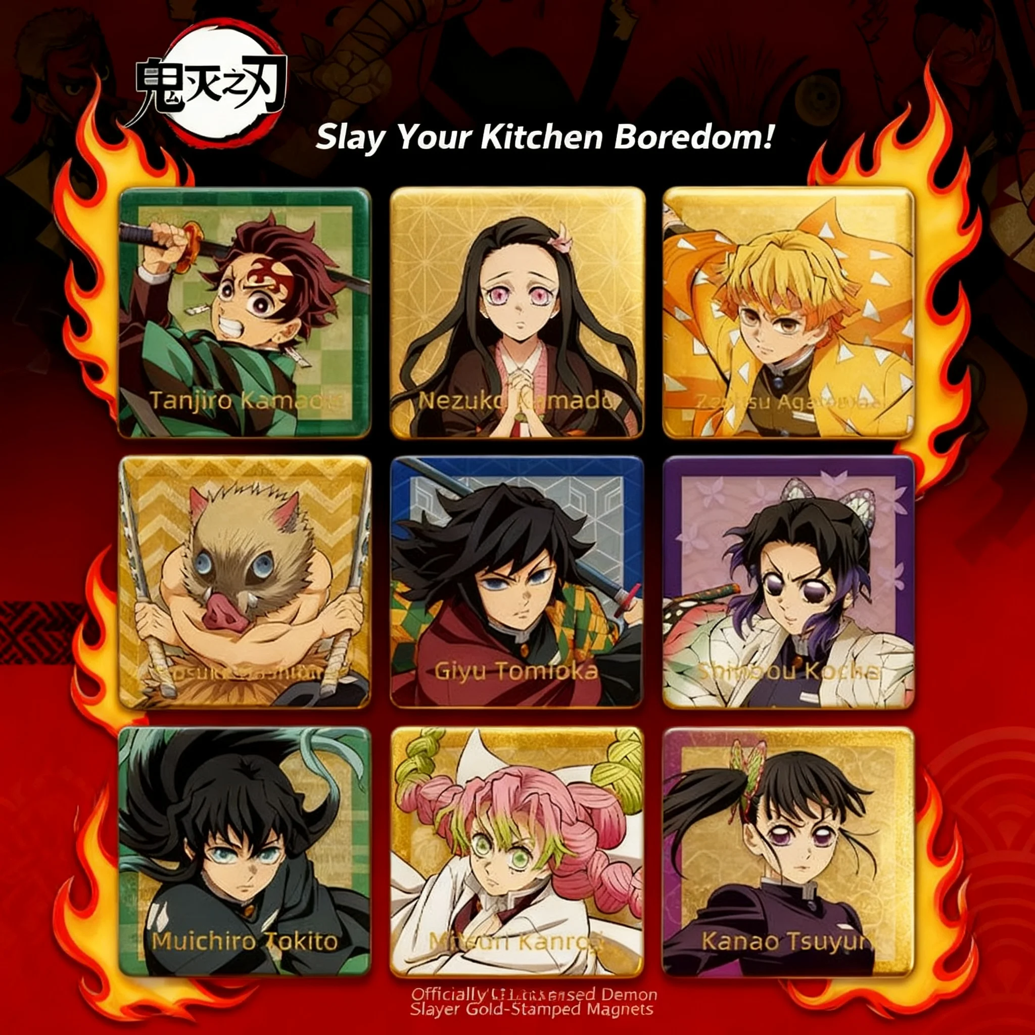 Demon Slayer Kimetsu no Yaiba Acrylic Fridge Magnet Anime Character Text Gold Foil Layer HD Print Magnetic Anime Merchandise
Demon Slayer Kimetsu no Yaiba Acrylic Fridge Magnet Anime Character Text Gold Foil Layer HD Print Magnetic Anime Merchandise