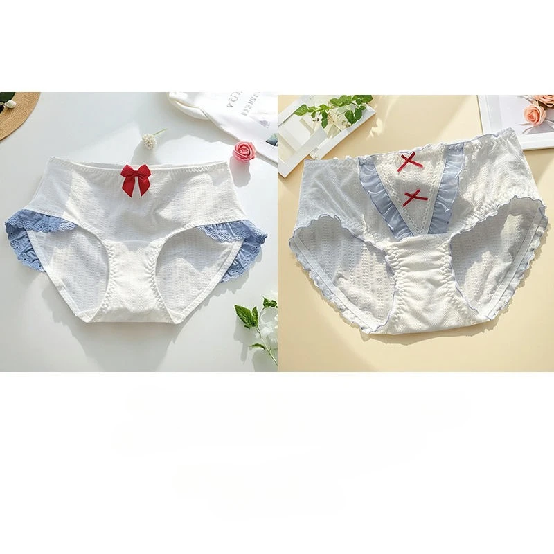 Women Mid Waist Triangle Fat 95KG Princess Color Scheme Lace Edge Sweet Girl Intimates Briefs Japanese Large Size Modal Panties
Women Mid Waist Triangle Fat 95KG Princess Color Scheme Lace Edge Sweet Girl Intimates Briefs Japanese Large Size Modal Panties