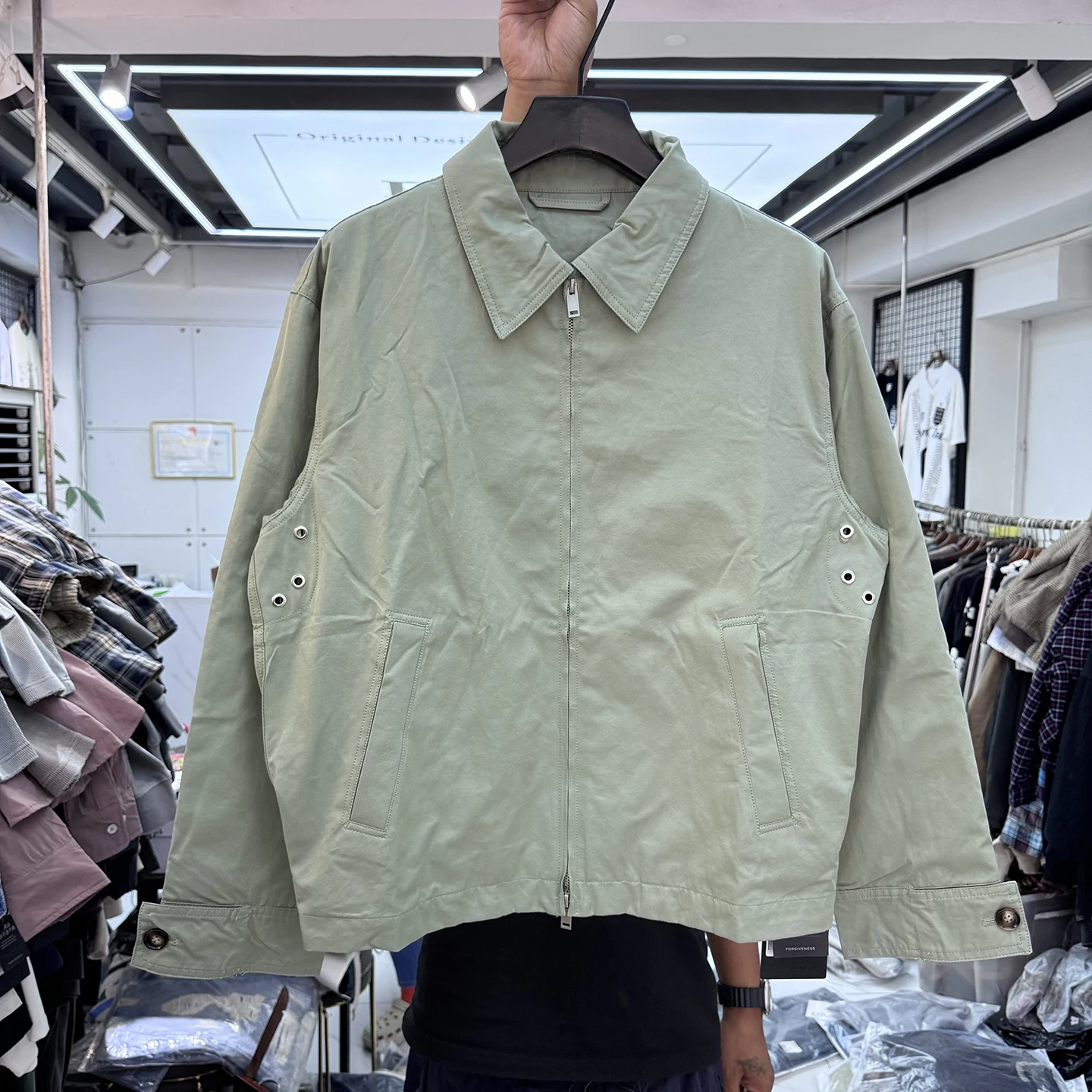 Casual Loose ex Autumn Winter Plaid Jaet Zipper Splicing Street Sle Men's Women's Faion Outerwear High Street Coat
Casual Loose ex Autumn Winter Plaid Jaet Zipper Splicing Street Sle Men's Women's Faion Outerwear High Street Coat