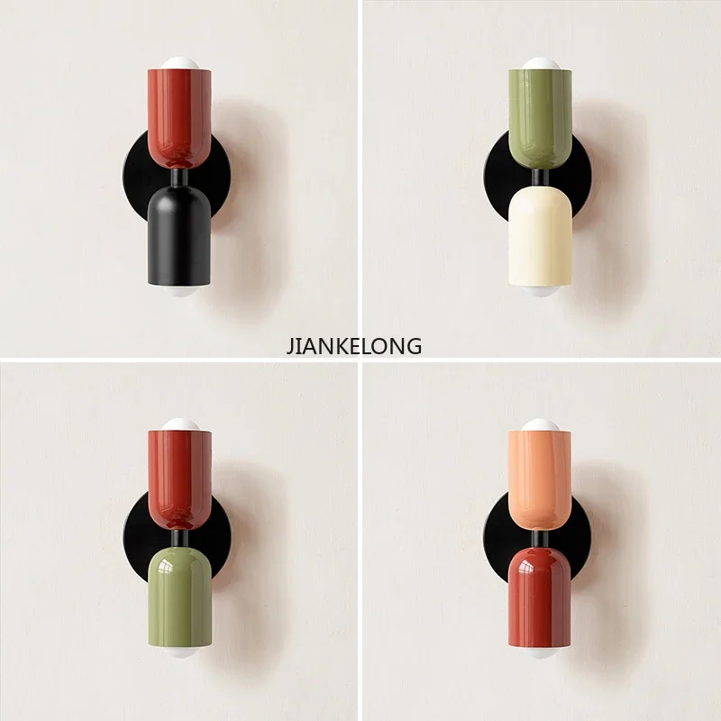 Nordic Wall Lamp Double Heads minimalist Modern LED Wall Light Colorful Sconces Indoor Lighting Room Decor For Bedroom Bedside
Nordic Wall Lamp Double Heads minimalist Modern LED Wall Light Colorful Sconces Indoor Lighting Room Decor For Bedroom Bedside