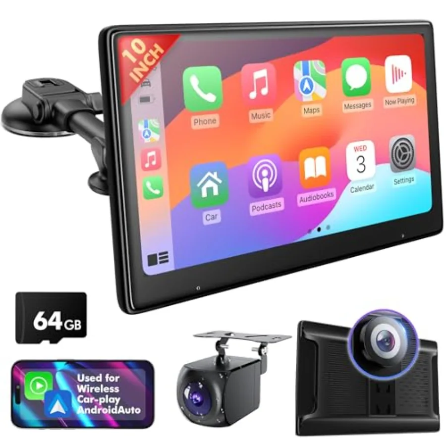 Car dashboard mount touch screen for Apple CarPlay Android Auto MirrorLink ABS plastic black with anti-glare coating and 2K fro
Car dashboard mount touch screen for Apple CarPlay Android Auto MirrorLink ABS plastic black with anti-glare coating and 2K fro