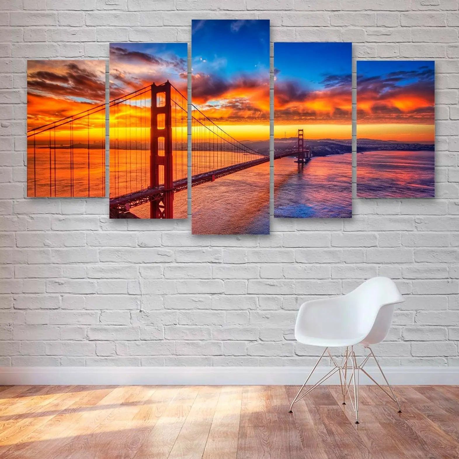 5 Piece Golden Gate Bridge Modern Decorative Wall Mural Art Canvas Print Posters for Living Room Office Home Decor Paintings
5 Piece Golden Gate Bridge Modern Decorative Wall Mural Art Canvas Print Posters for Living Room Office Home Decor Paintings