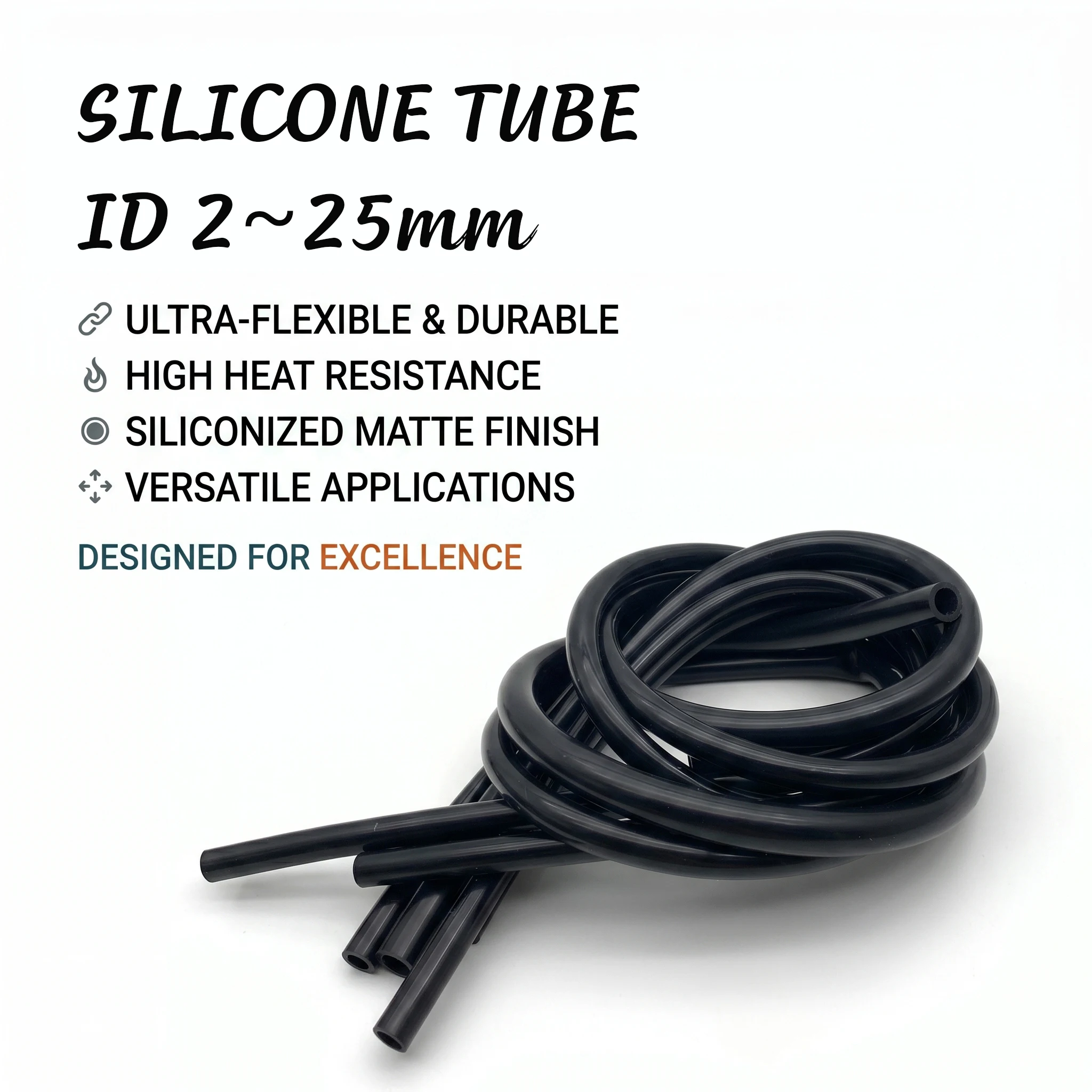 10/5/2/1m food grade silicone hose, inner diameter 2-25mm, multi specification equipment connection hose
10/5/2/1m food grade silicone hose, inner diameter 2-25mm, multi specification equipment connection hose