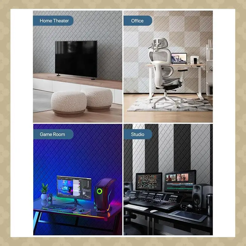 ABST 12Pack Acoustic Panels With Self-Adhesive, 12X12x0.4In Sound Proof Foam Panels, Sound Absorbing Tile For Walls
ABST 12Pack Acoustic Panels With Self-Adhesive, 12X12x0.4In Sound Proof Foam Panels, Sound Absorbing Tile For Walls