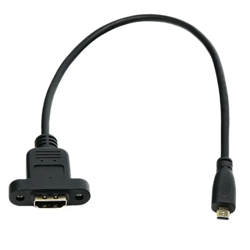 0.3m Micro HDMI Compatible Male to H-DMI Female Extension Cable with Ear Screw Hole for Fixing Micro D-Port to A-Port HD Cable
0.3m Micro HDMI Compatible Male to H-DMI Female Extension Cable with Ear Screw Hole for Fixing Micro D-Port to A-Port HD Cable