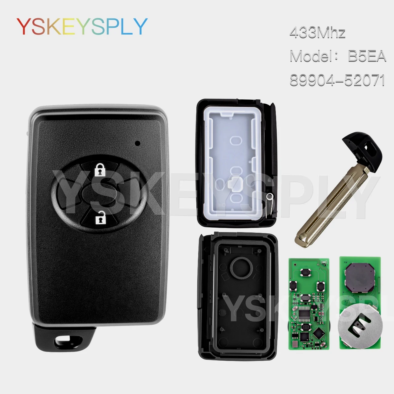 For Toyota Rav4 Yaris Corolla Auris 2006+ Car Remote Key 2 Buttons 433Mhz B51EA 89904-52071
For Toyota Rav4 Yaris Corolla Auris 2006+ Car Remote Key 2 Buttons 433Mhz B51EA 89904-52071