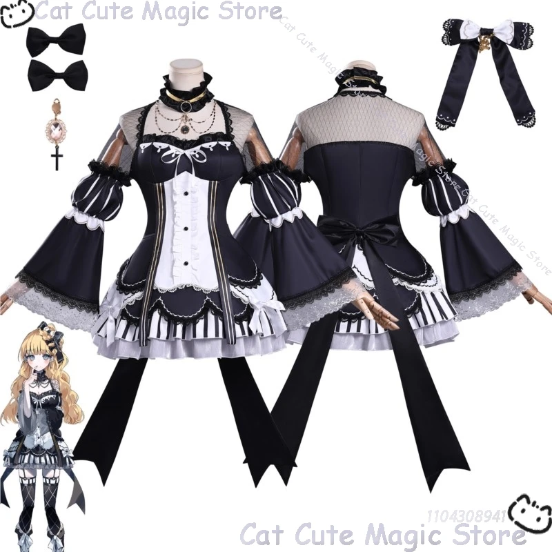 Saeki Miria Anime Magical Girl Witch Trial Cosplay Costume Black Lolita Dress Bow Headwear Blonde Wig Prop Woman Halloween Cos
Saeki Miria Anime Magical Girl Witch Trial Cosplay Costume Black Lolita Dress Bow Headwear Blonde Wig Prop Woman Halloween Cos
