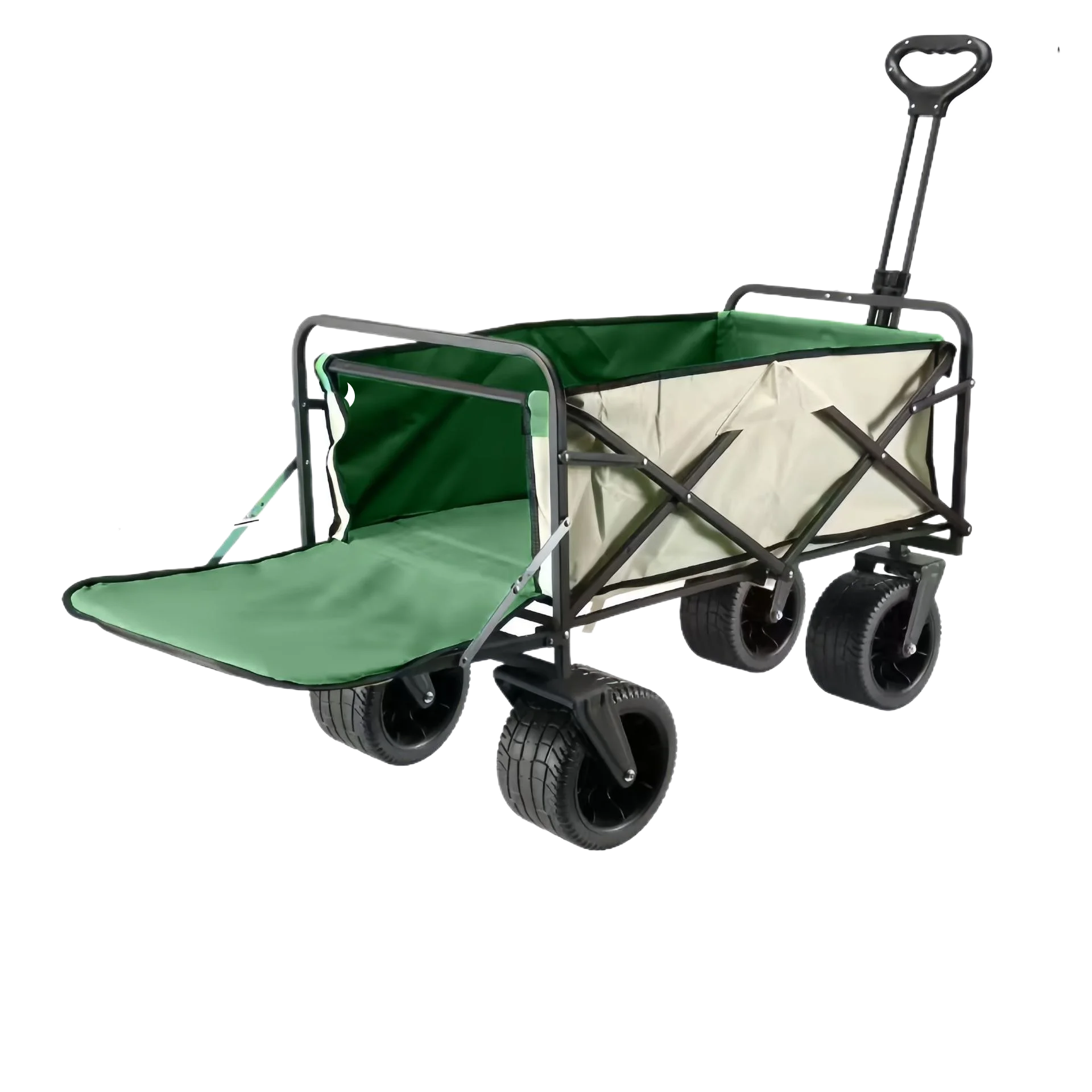 150L Foldable Family Wagon, Black & Beige Trailer with Tank Wheels, Portable Outdoor Trolley for Camping Beach Garden Utility Us
150L Foldable Family Wagon, Black & Beige Trailer with Tank Wheels, Portable Outdoor Trolley for Camping Beach Garden Utility Us