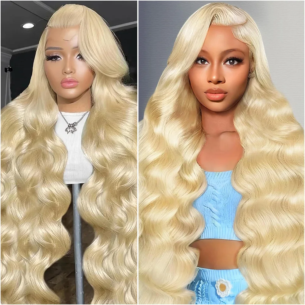 613 Blonde 40 In 13x4 Lace Frontal Wigs Pre Plucked Brazilian Human Hair 13x6 HD Lace Front Wig Body Wave 200% Density For Women
613 Blonde 40 In 13x4 Lace Frontal Wigs Pre Plucked Brazilian Human Hair 13x6 HD Lace Front Wig Body Wave 200% Density For Women