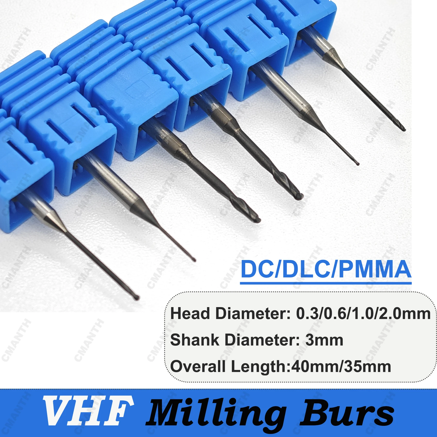 VHF K1/K4/K5/C5 Dental Milling Zirconia Bur DC/DLC Diamond Coating For Zirconia Wax PMMA Milling Cutters L35/40mm Dentistry Tool
VHF K1/K4/K5/C5 Dental Milling Zirconia Bur DC/DLC Diamond Coating For Zirconia Wax PMMA Milling Cutters L35/40mm Dentistry Tool
