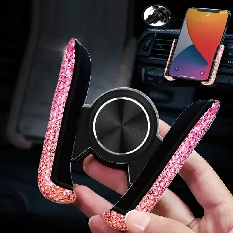Crystal Car Phone Holder Car Air Vent Mount Clip Mobile Phone Holder Woman Diamond Auto Phone Bracket Interior Accessories
Crystal Car Phone Holder Car Air Vent Mount Clip Mobile Phone Holder Woman Diamond Auto Phone Bracket Interior Accessories