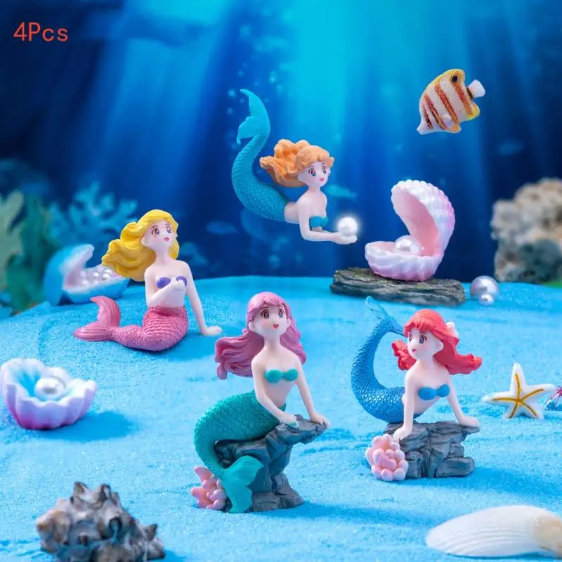 4Pcs Kawaii Reef Mermaid Doll Fish Tank Aquarium Decorations Ornaments Home Decor Cute Cake Topper Toy Gift DIY Decoration
4Pcs Kawaii Reef Mermaid Doll Fish Tank Aquarium Decorations Ornaments Home Decor Cute Cake Topper Toy Gift DIY Decoration