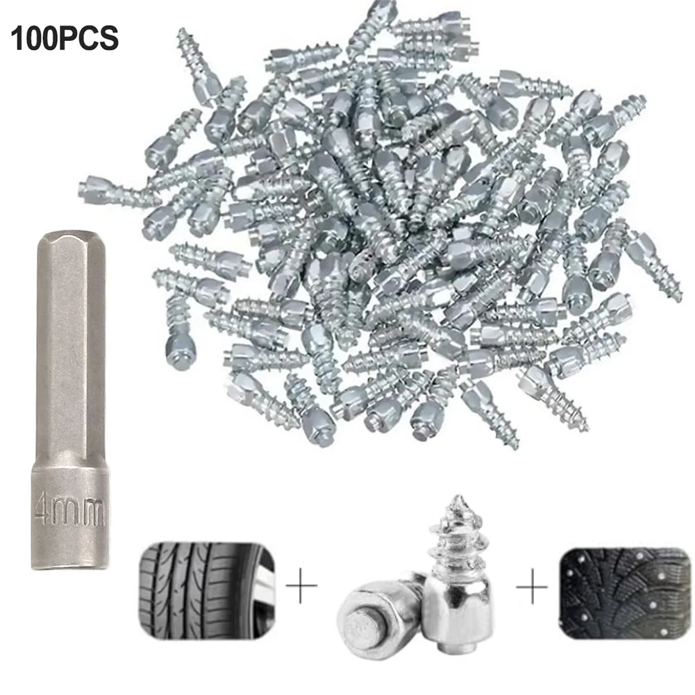 100PCS Tire Carbide Screw Spikes Skid Nails Anti-Slip Car Motorcycle ATV Tires Anti-slip Spikes For Motorcycles ATV Snow Boots
100PCS Tire Carbide Screw Spikes Skid Nails Anti-Slip Car Motorcycle ATV Tires Anti-slip Spikes For Motorcycles ATV Snow Boots
