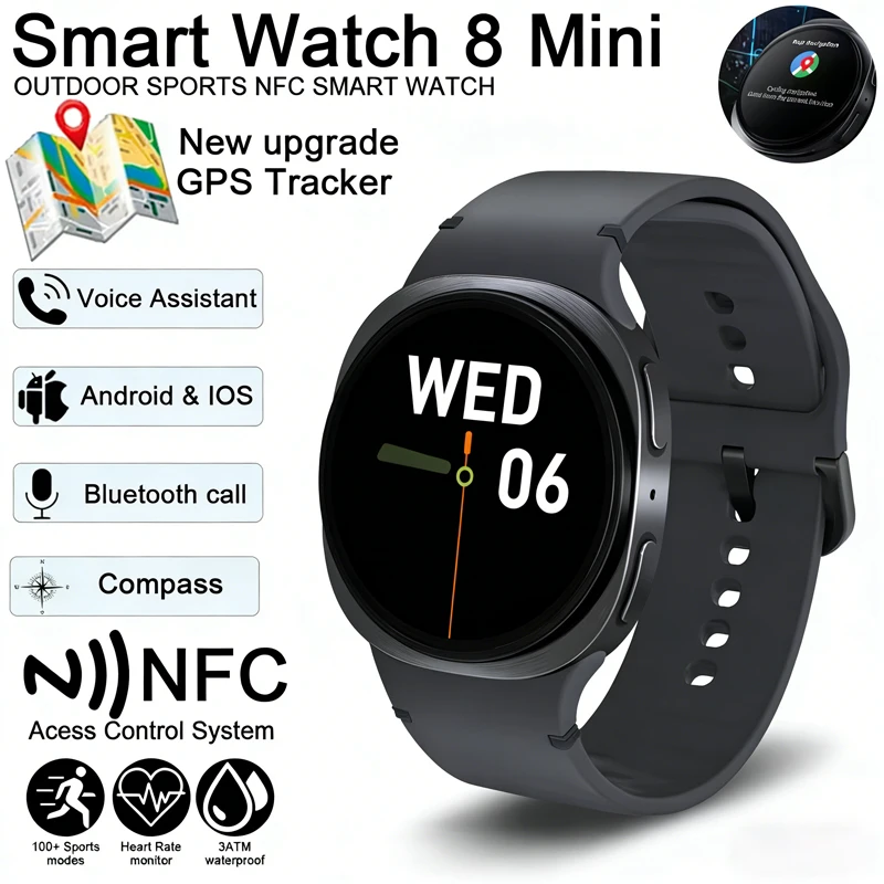 New Smart Watch GPS Track Smart Watches Men GT8 Sports Health Watches Wireless Call IP68 Waterproof Compass Smartwatch 8 Mini
New Smart Watch GPS Track Smart Watches Men GT8 Sports Health Watches Wireless Call IP68 Waterproof Compass Smartwatch 8 Mini