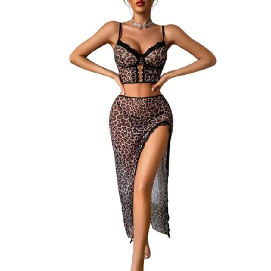 Avidlove Lingerie for Women 3 Pieces Set - Lace Long Nightgown with Side Split, Sexy Chemise for Bridal and Valentine's Day
Avidlove Lingerie for Women 3 Pieces Set - Lace Long Nightgown with Side Split, Sexy Chemise for Bridal and Valentine's Day