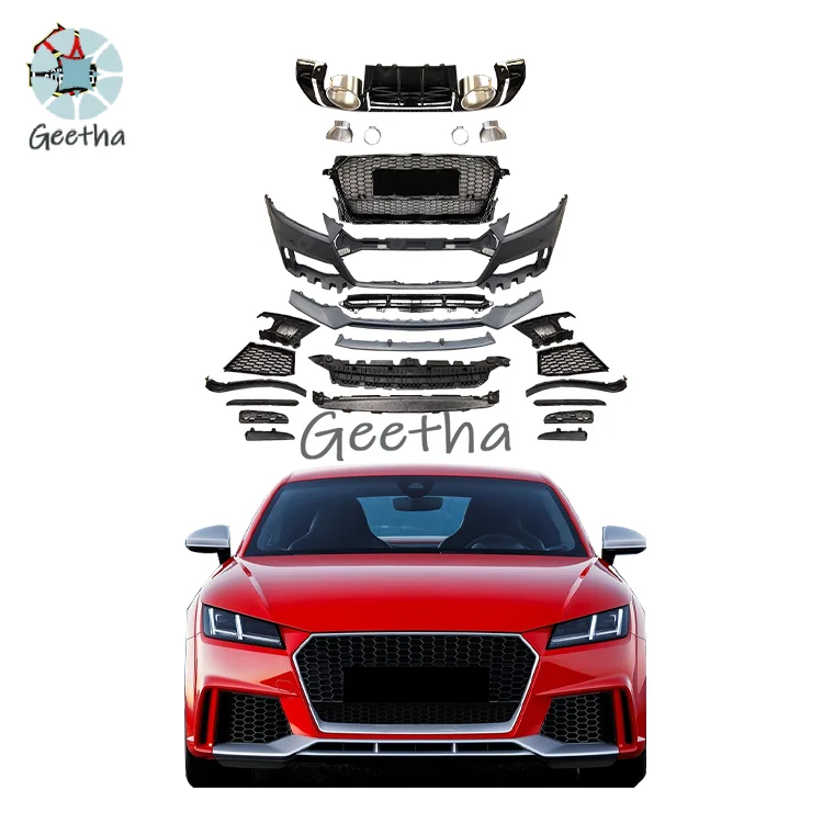 Low MOQ TTRS Style Bodykit for Audi TT Upgrade to with Front Bumper Rear Bumper Front Lip Rare Diffuser Grills PP Material
Low MOQ TTRS Style Bodykit for Audi TT Upgrade to with Front Bumper Rear Bumper Front Lip Rare Diffuser Grills PP Material