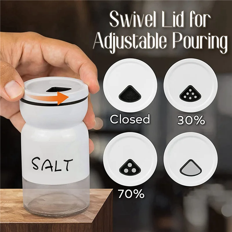 ABZS 20X Farmhouse Salt And Pepper Shakers Set With Adjustable Lids, Modern Home Country Kitchen Decor, Cute Shaker Set
ABZS 20X Farmhouse Salt And Pepper Shakers Set With Adjustable Lids, Modern Home Country Kitchen Decor, Cute Shaker Set