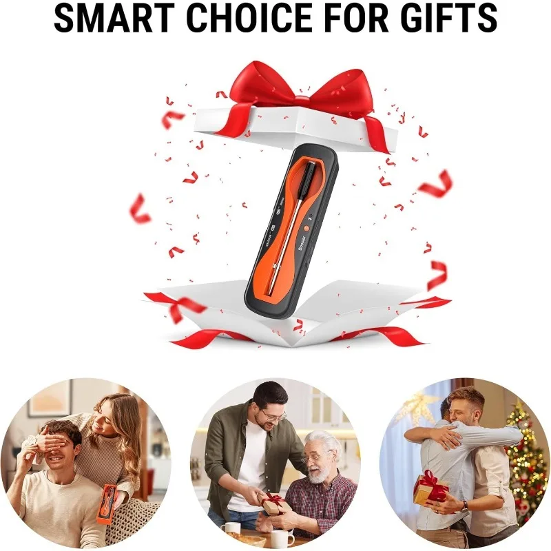 500FT Wireless Meat Thermometer, Bluetooth Meat Thermometer Wireless for Turkey Beef Lamb, Meat Thermometer Digital Wireless
500FT Wireless Meat Thermometer, Bluetooth Meat Thermometer Wireless for Turkey Beef Lamb, Meat Thermometer Digital Wireless