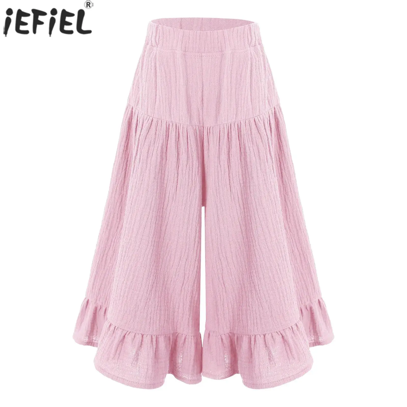 Kids Toddler Girls Soft Cotton Gauze Casual Pants Summer Breathable Loose Pants Solid Color Wide Leg Ruffled Pants Daily Wear
Kids Toddler Girls Soft Cotton Gauze Casual Pants Summer Breathable Loose Pants Solid Color Wide Leg Ruffled Pants Daily Wear