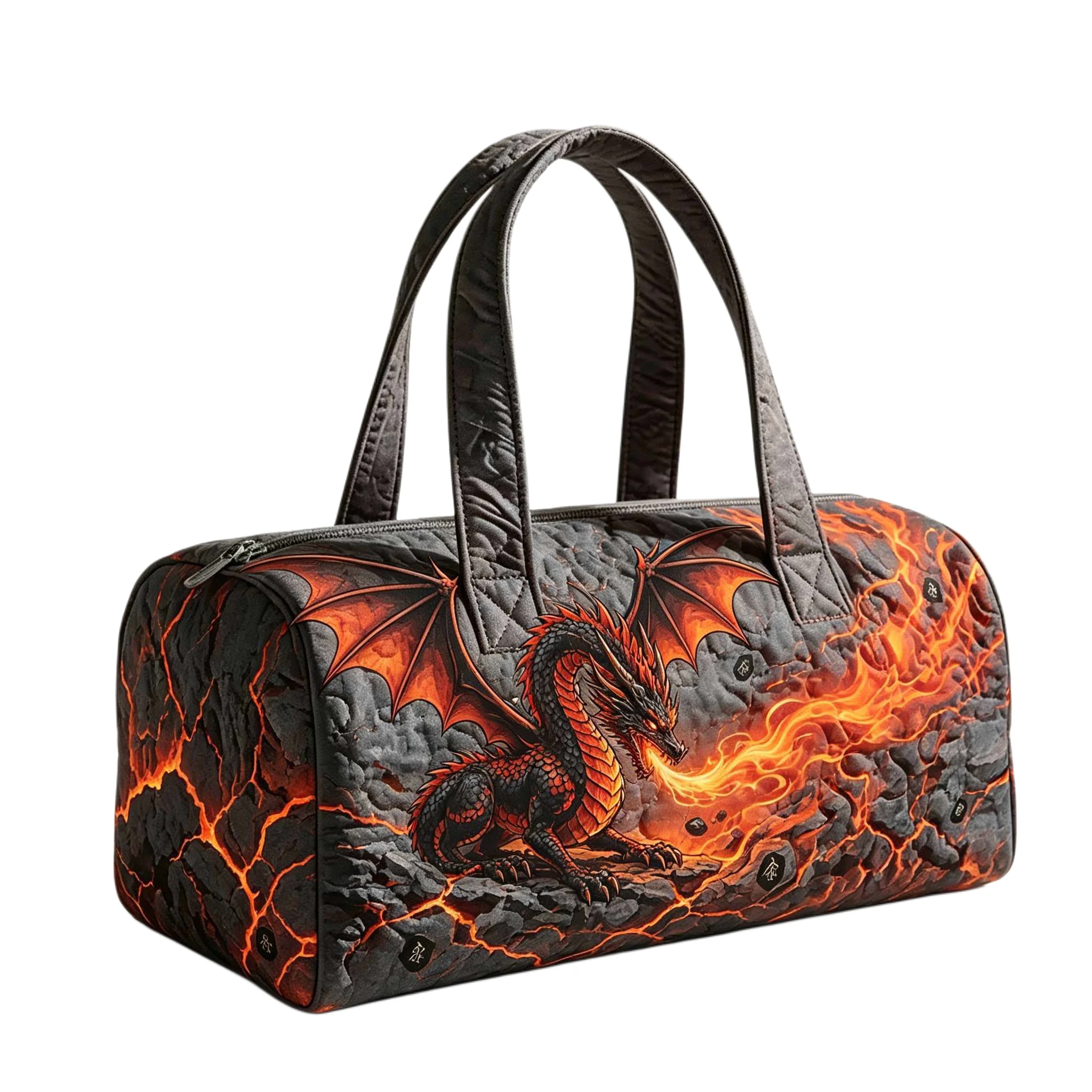 Fire Dragon Print Quilted Weekender Duffel Bag Durable Carry On Travel Bag for Gym Vacation & Daily Use
Fire Dragon Print Quilted Weekender Duffel Bag Durable Carry On Travel Bag for Gym Vacation & Daily Use