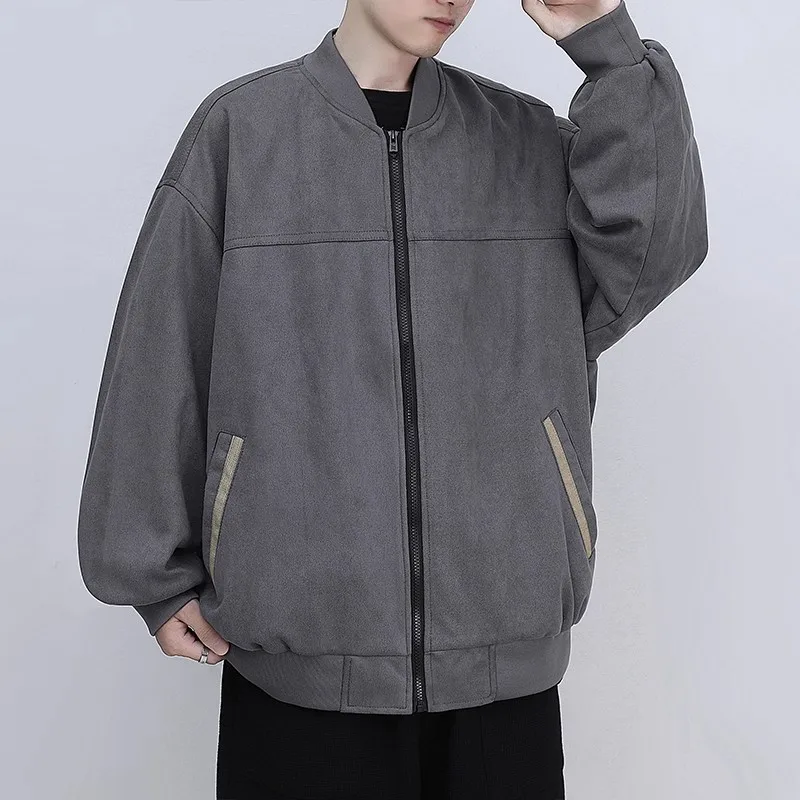 Trendy Suede Baseball Jaet for Men Street Sle Flight Coat Spring Autumn Faionably Haome Zipper Closure Long Sve
Trendy Suede Baseball Jaet for Men Street Sle Flight Coat Spring Autumn Faionably Haome Zipper Closure Long Sve