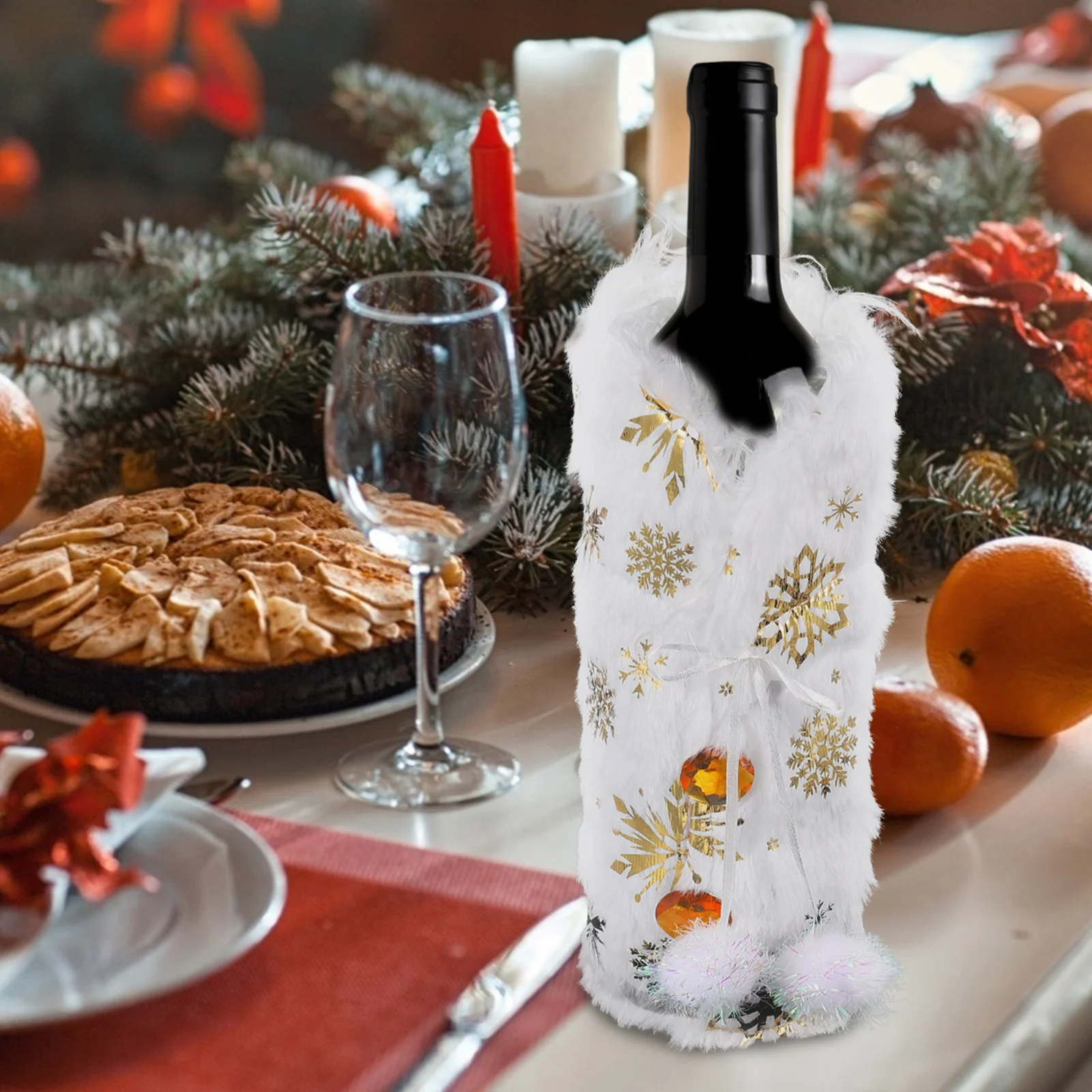 2 Pcs Golden Snowflakes Wine Holiday Covers Christmas Decoration Bottle Holder Liquor Clothes Faux Xmas 
2 Pcs Golden Snowflakes Wine Holiday Covers Christmas Decoration Bottle Holder Liquor Clothes Faux Xmas