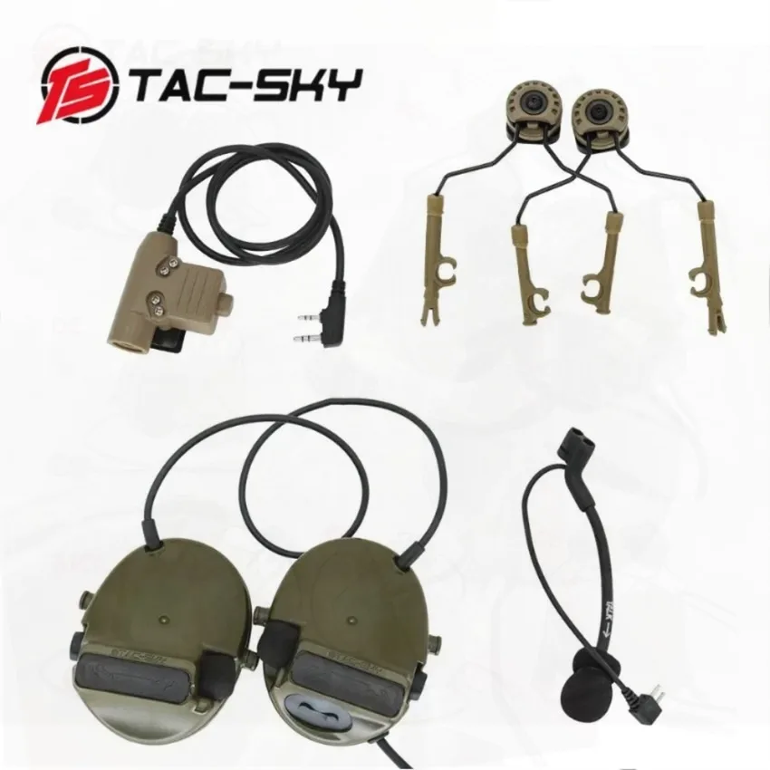 TS TAC-SKY COMTA III Headset Fast Helmet ARC Track Bracket Edition Silicone Earmuffs Noise Reduction Pickups Tactical COMTA
TS TAC-SKY COMTA III Headset Fast Helmet ARC Track Bracket Edition Silicone Earmuffs Noise Reduction Pickups Tactical COMTA