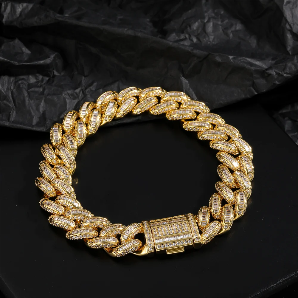 Iced Out 13mm Cuban Link Bracelets for Women Men Prong Setting Cubic Zircon Bangle Silver Gold Hip Hop Jewelry Birthday Gifts
Iced Out 13mm Cuban Link Bracelets for Women Men Prong Setting Cubic Zircon Bangle Silver Gold Hip Hop Jewelry Birthday Gifts