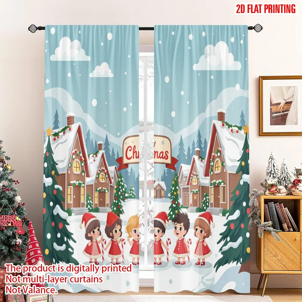 2pcs 2D flat printing Merry Christmas Curtain Merry Christmas Gingerbread Village Polyester Without Electricity Festive Wall
2pcs 2D flat printing Merry Christmas Curtain Merry Christmas Gingerbread Village Polyester Without Electricity Festive Wall
