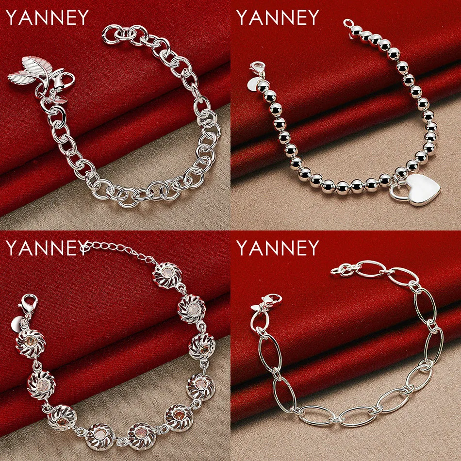Charm 925 Sterling Silver 8 Inch Delicate Four Leaf Clover Heart Shaped Charm Bracelet for Men and Women Fashion Party Wedding 
Charm 925 Sterling Silver 8 Inch Delicate Four Leaf Clover Heart Shaped Charm Bracelet for Men and Women Fashion Party Wedding