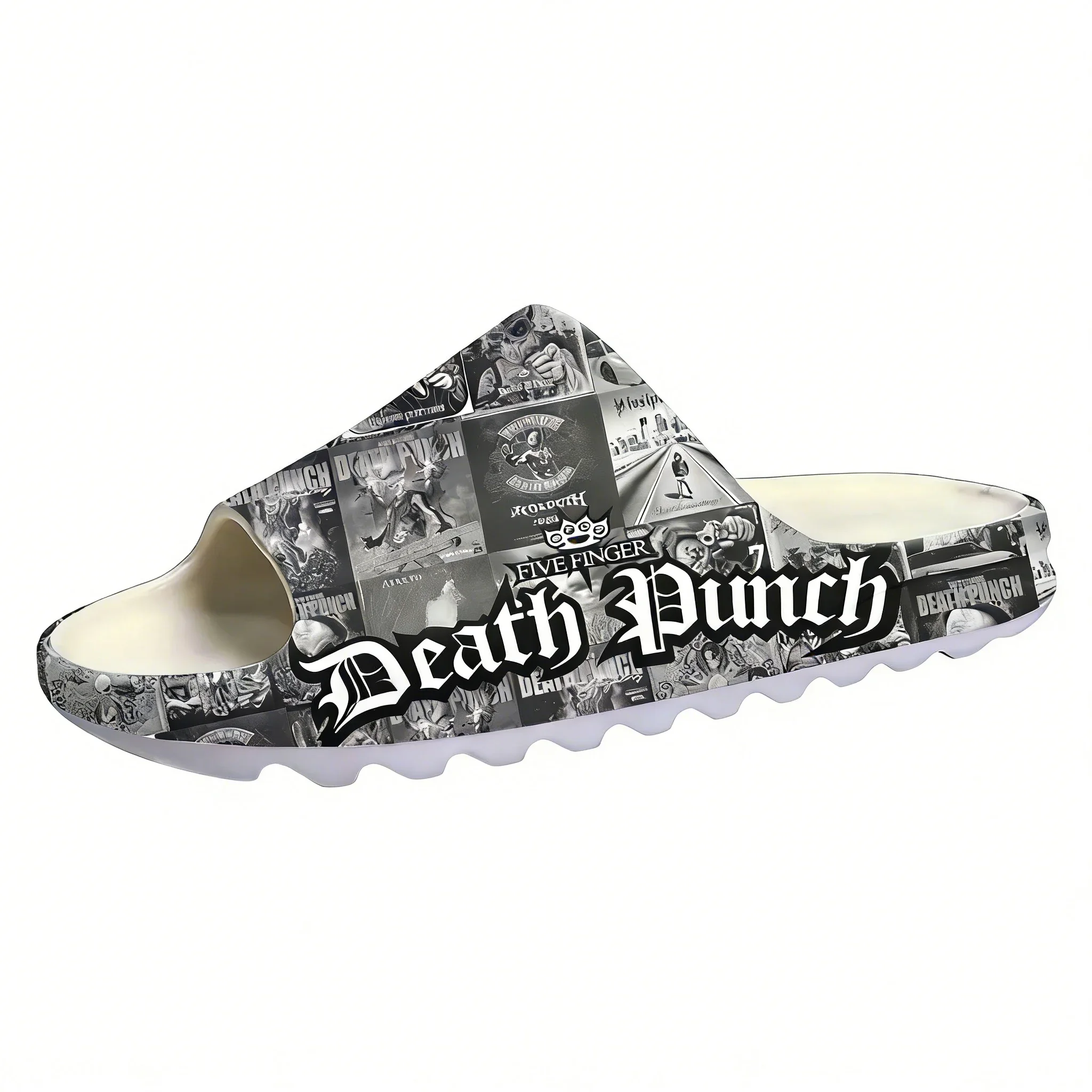 Five Finger Death Punch Soft Sole Sllipers Mens Womens Teenager Home Sandals Step on Customize Bathroom Beach Slides Shoes
Five Finger Death Punch Soft Sole Sllipers Mens Womens Teenager Home Sandals Step on Customize Bathroom Beach Slides Shoes