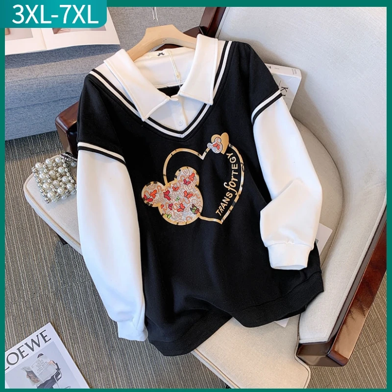 New 2024 Spring Autumn Plus Size Tops For Women Large Size Long Sleeve Print Cartoon Cotton Sweatshirt Coat 3XL 4XL 5XL 6XL 7XL
New 2024 Spring Autumn Plus Size Tops For Women Large Size Long Sleeve Print Cartoon Cotton Sweatshirt Coat 3XL 4XL 5XL 6XL 7XL