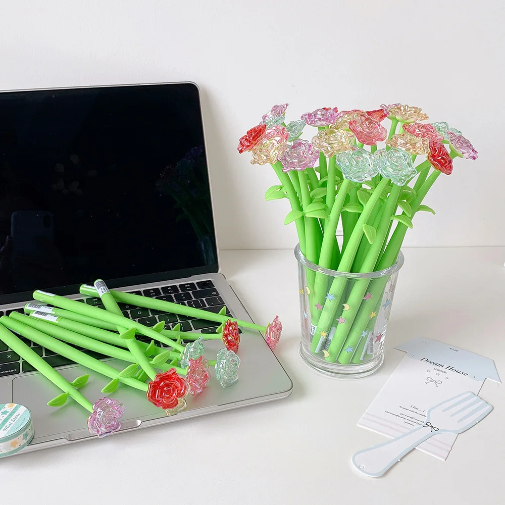 2pcs Creative Simulation Rose Ball Pen Student School Stationery 1.0mm Quick Drying Black Pen Core Neutral Pen Teacher Day Gift
2pcs Creative Simulation Rose Ball Pen Student School Stationery 1.0mm Quick Drying Black Pen Core Neutral Pen Teacher Day Gift