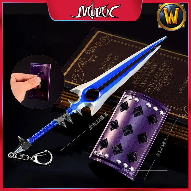 Game World of Warcraft Series Azzinoth Weapon 22cm Egg Knife and 8.5cm Egg Shiel Metal Mdoel Collectible Home Decor Katana Toys
Game World of Warcraft Series Azzinoth Weapon 22cm Egg Knife and 8.5cm Egg Shiel Metal Mdoel Collectible Home Decor Katana Toys