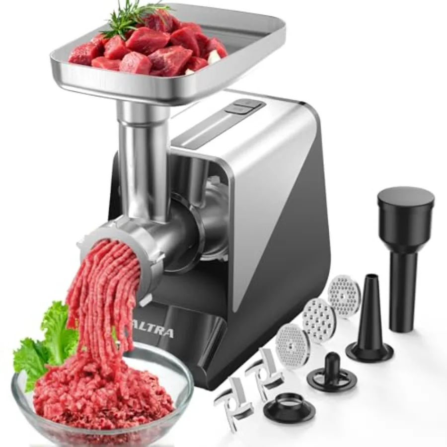 Electric Meat Grinder 3200W Max Heavy Duty with Stainless Steel Blades and 3 Grinding Plates Includes Sausage Tube and Kibbe Ki
Electric Meat Grinder 3200W Max Heavy Duty with Stainless Steel Blades and 3 Grinding Plates Includes Sausage Tube and Kibbe Ki