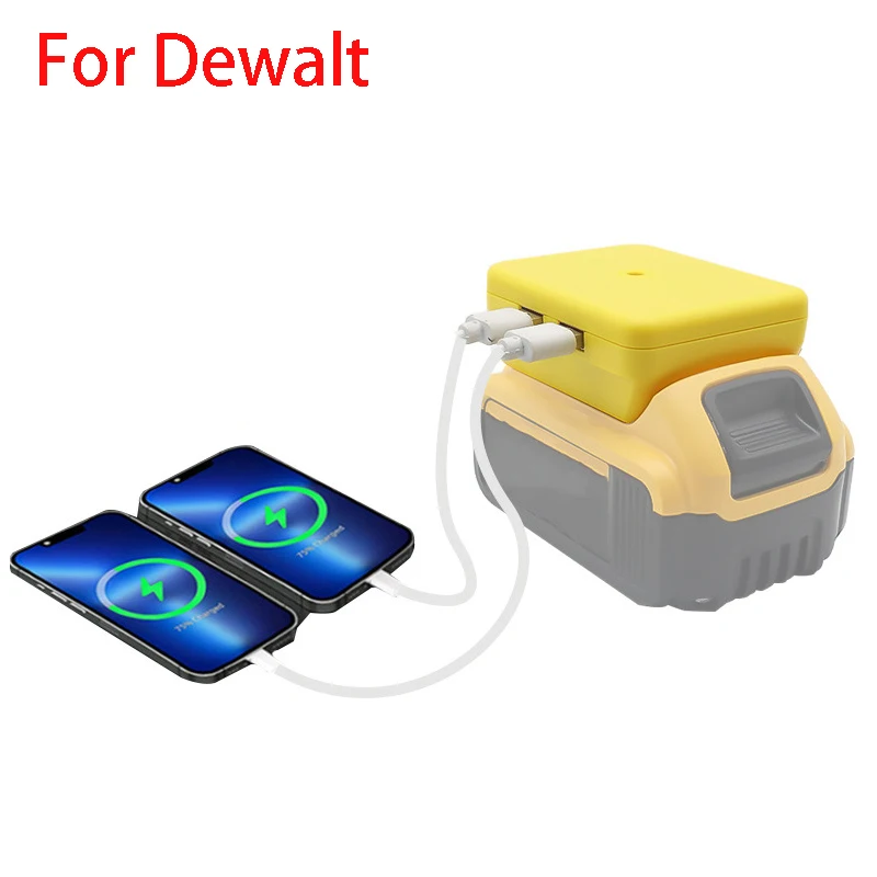 Dual USB Fast Charging Battery Adapter for Milwaukee for Dewalt 18V 20V Li-Ion Batteries QC3.0 Fast Charging for Mobile Phones
Dual USB Fast Charging Battery Adapter for Milwaukee for Dewalt 18V 20V Li-Ion Batteries QC3.0 Fast Charging for Mobile Phones