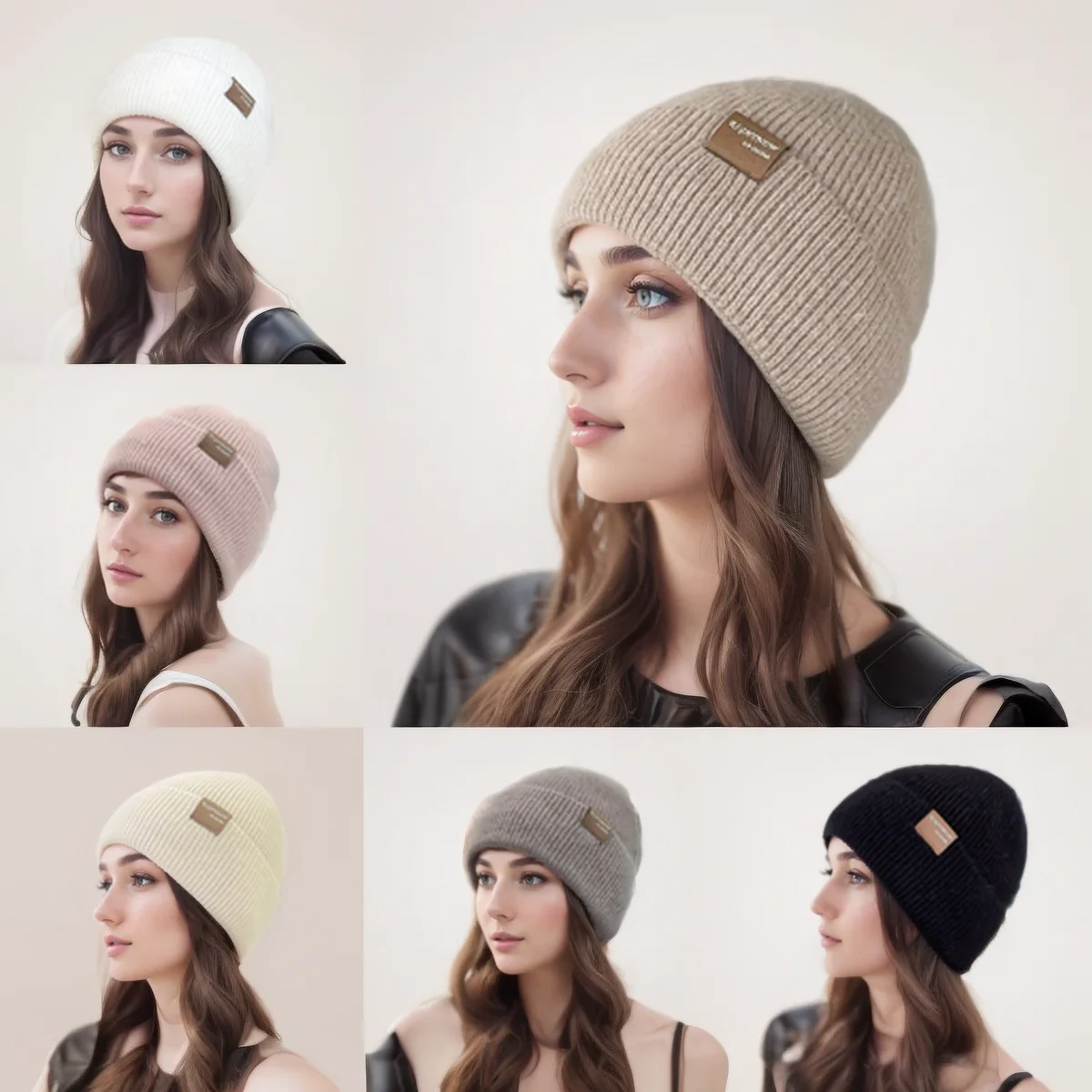 Solid Color Thickened Knitted Hat Winter Warmth Fleece Anti Cold Ear Protection Cold Hat Leather Label Decoration Brimless Hat
Solid Color Thickened Knitted Hat Winter Warmth Fleece Anti Cold Ear Protection Cold Hat Leather Label Decoration Brimless Hat