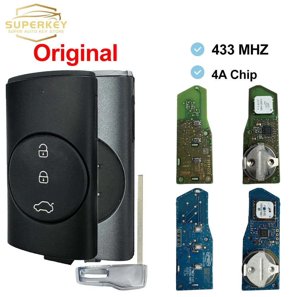 SUPERKEY 4A Chip 433MHz Keyless Go Smart Car Key Original for Chery Exeed Vantas TX TXL LX New Tiggo 3X 5X 7 8 plus
SUPERKEY 4A Chip 433MHz Keyless Go Smart Car Key Original for Chery Exeed Vantas TX TXL LX New Tiggo 3X 5X 7 8 plus
