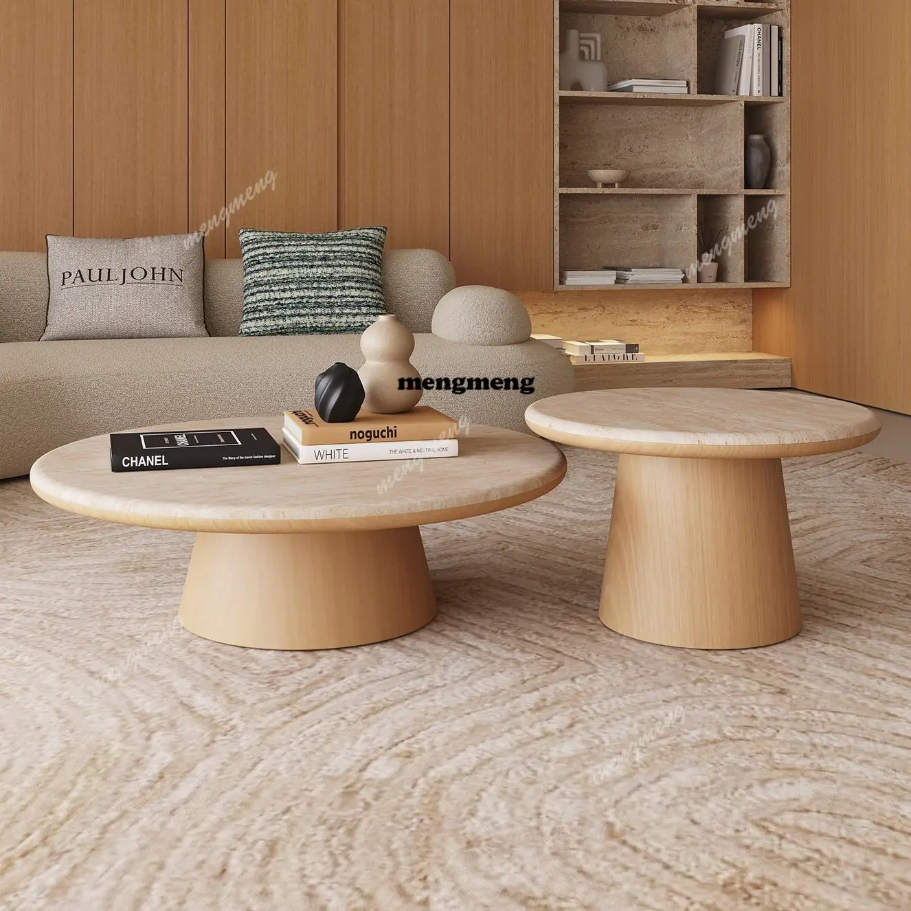 Natural luxury stone Italian light luxury travertine large flat layer designer surprise dead log round combination coffee table
Natural luxury stone Italian light luxury travertine large flat layer designer surprise dead log round combination coffee table