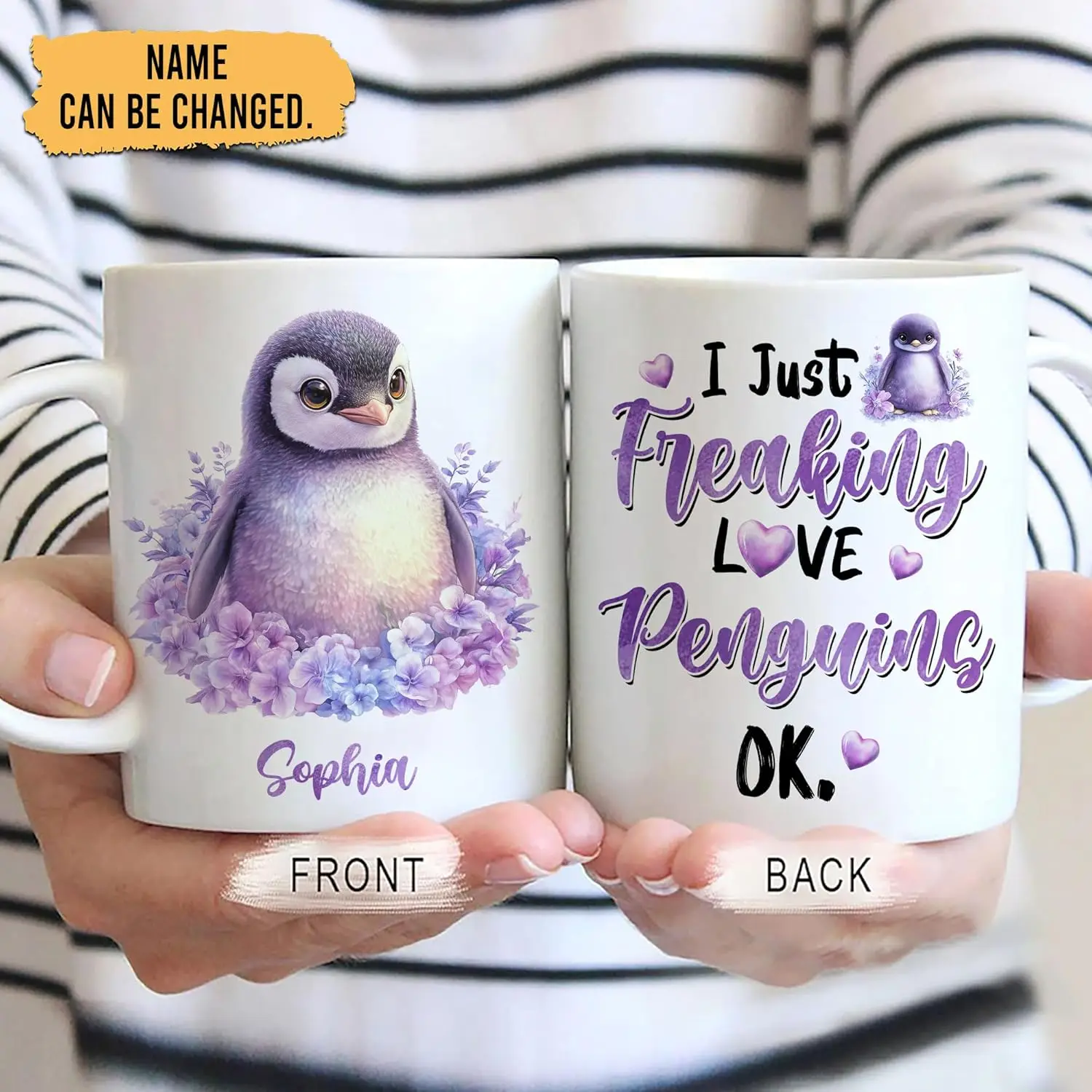 Personalized Penguin Coffee Mug Gifts For Girls Women - Birthday Gifts For Penguin Lovers - Purple Penguins Themed Gift Ideas
Personalized Penguin Coffee Mug Gifts For Girls Women - Birthday Gifts For Penguin Lovers - Purple Penguins Themed Gift Ideas
