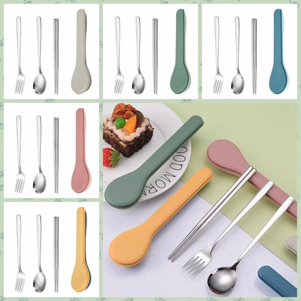 3/2pcs with Case Cutlery Set Korean Style 410 Stainless Steel Tableware Suit Spoon Shape Box Spoon Fork Chopsticks Dinnerware
3/2pcs with Case Cutlery Set Korean Style 410 Stainless Steel Tableware Suit Spoon Shape Box Spoon Fork Chopsticks Dinnerware