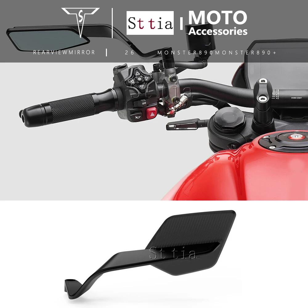 Для Ducati MONSTER 890+ MONSTER890 New Monster 890 2026: Комплект регулируемых боковых зеркал заднего вида для мотоцикла с аэродинамическими элементами
Для Ducati MONSTER 890+ MONSTER890 New Monster 890 2026: Комплект регулируемых боковых зеркал заднего вида для мотоцикла с аэродинамическими элементами