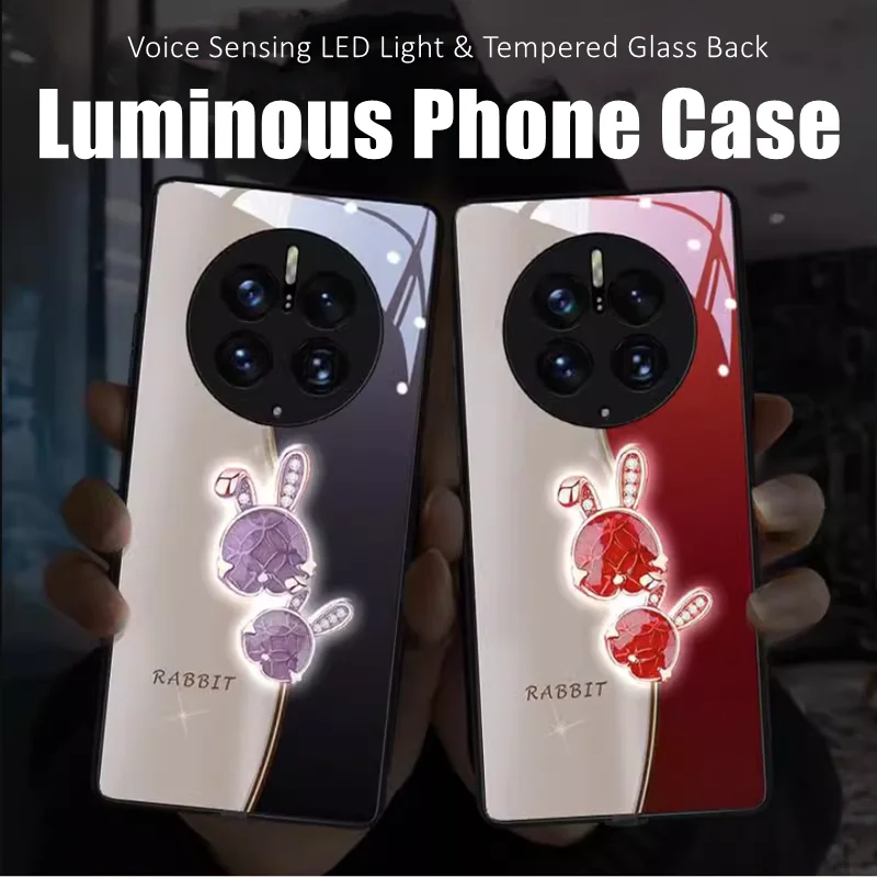 Luxury Bunny Head 7 Color LED Light Glowing Tempered Glass Luminous Phone Case for Huawei P30 40 50 Mate30 40 50 Nova9 Pro Plus
Luxury Bunny Head 7 Color LED Light Glowing Tempered Glass Luminous Phone Case for Huawei P30 40 50 Mate30 40 50 Nova9 Pro Plus