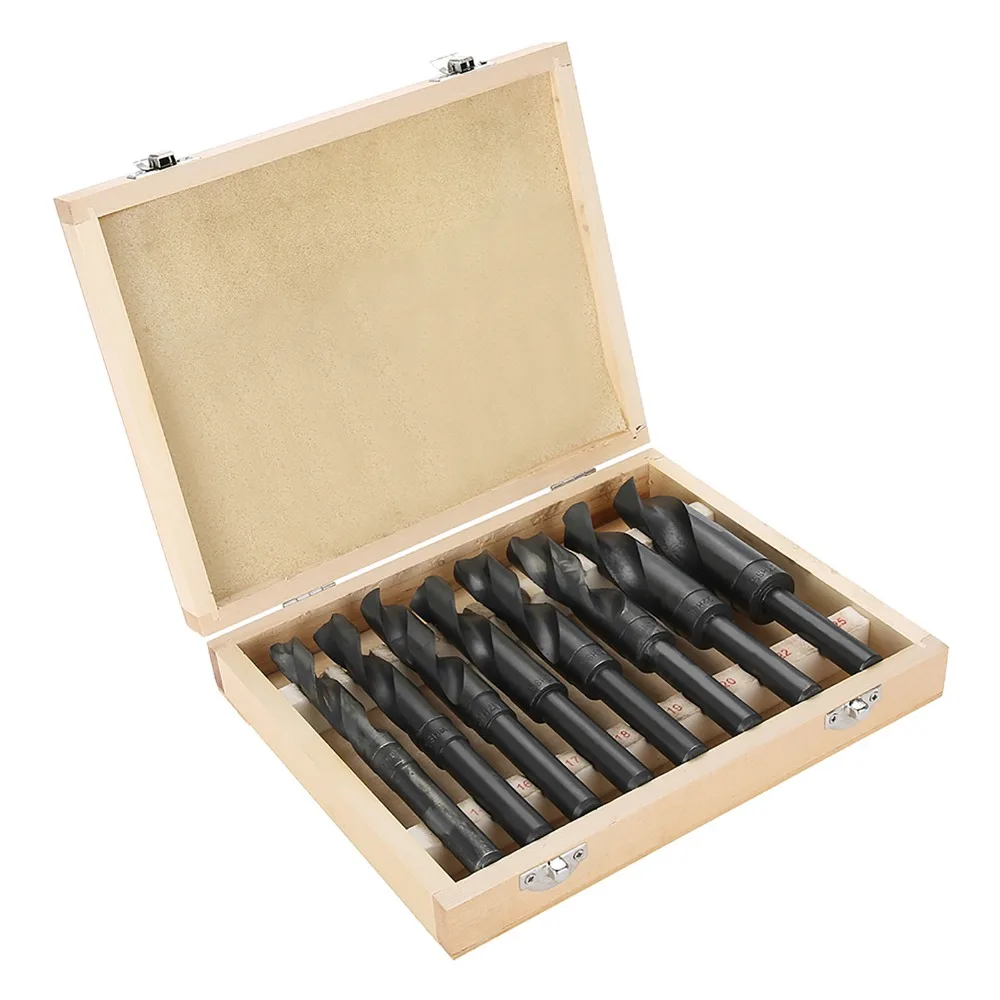 8pcs Durable 14-25mm HSS Drill Bits Black Center Point Reduced Shank Twist Drill Bits Drill Bit Set Wood
8pcs Durable 14-25mm HSS Drill Bits Black Center Point Reduced Shank Twist Drill Bits Drill Bit Set Wood