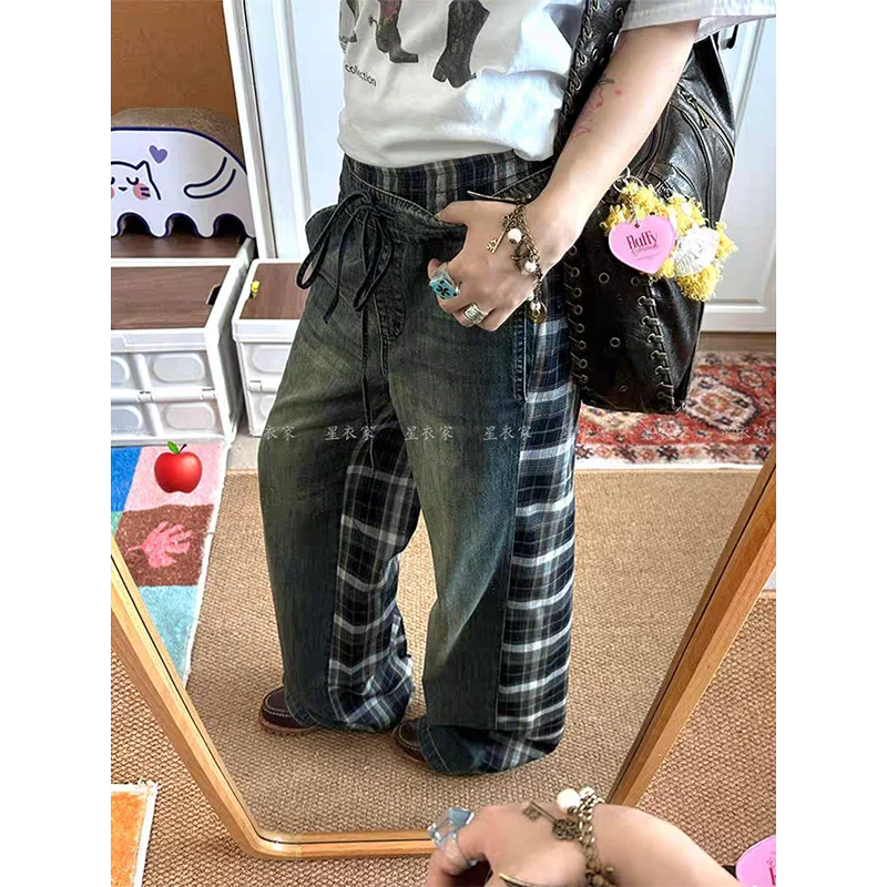 Винтажные эстетические свободные потертые брюки эмо, осень 2022, женские повседневные джинсы в стиле Харадзюку, Y2K, широкие мешковатые джинсовые брюки в стиле панк
Винтажные эстетические свободные потертые брюки эмо, осень 2022, женские повседневные джинсы в стиле Харадзюку, Y2K, широкие мешковатые джинсовые брюки в стиле панк