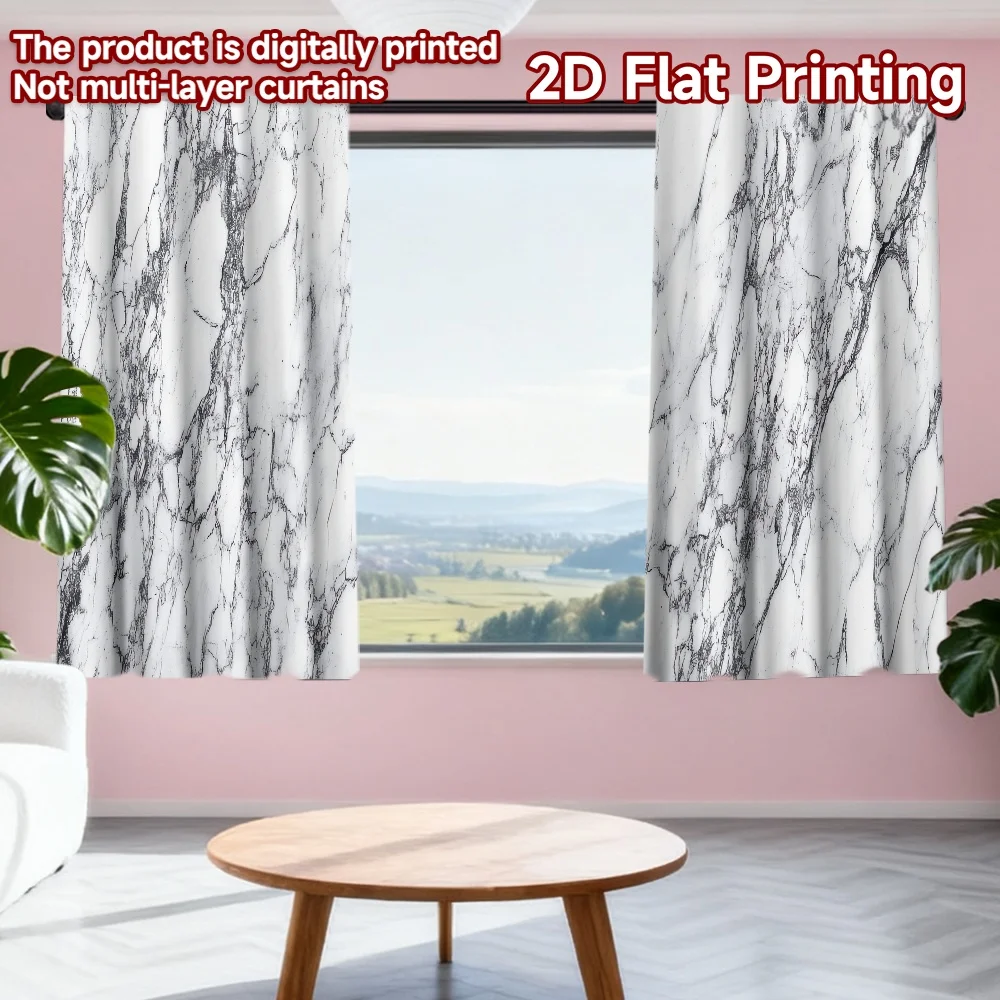 2D flat printing 2pcs Window Curtains Black and White Marble(1) Digital Printed Polyester Drapes Seasonal Party & Holiday Decor
2D flat printing 2pcs Window Curtains Black and White Marble(1) Digital Printed Polyester Drapes Seasonal Party & Holiday Decor