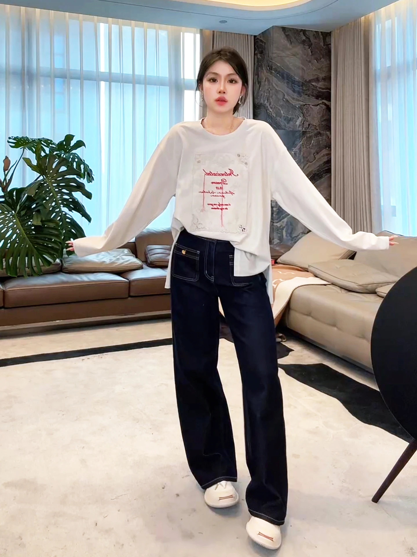 ME Old Time Love Letter 00% хлопковая толстовка с вышивкой и бахромой, повседневная, модная, в стиле ретро, свободного кроя, с длинными рукавами
ME Old Time Love Letter 00% хлопковая толстовка с вышивкой и бахромой, повседневная, модная, в стиле ретро, свободного кроя, с длинными рукавами