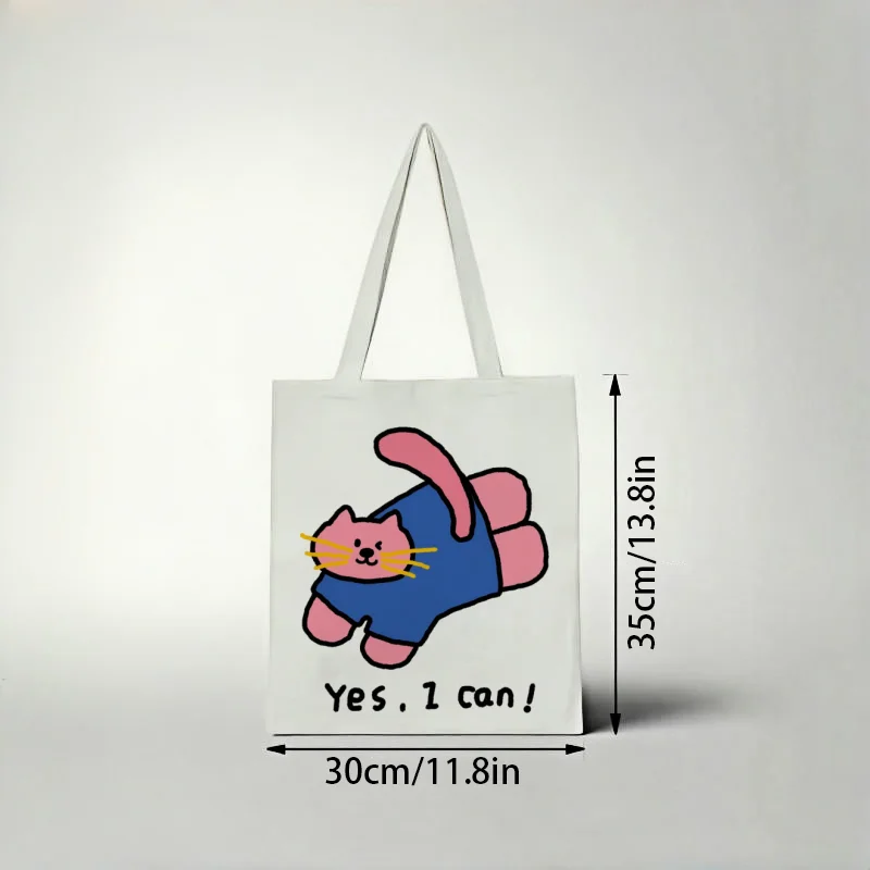 1pc Lovely Playful Pink Cat with Yellow Whiskers Casual Doodle Canvas Tote Bag
1pc Lovely Playful Pink Cat with Yellow Whiskers Casual Doodle Canvas Tote Bag