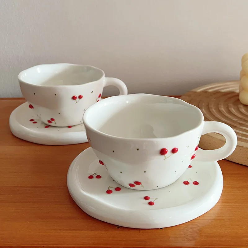 Cherry Coffee Cups and Plates Afternoon Tea Mug Water Cup Breakfast Cup Dessert Dish Milk Tea Cups Coffee Mug Tea Mugs
Cherry Coffee Cups and Plates Afternoon Tea Mug Water Cup Breakfast Cup Dessert Dish Milk Tea Cups Coffee Mug Tea Mugs