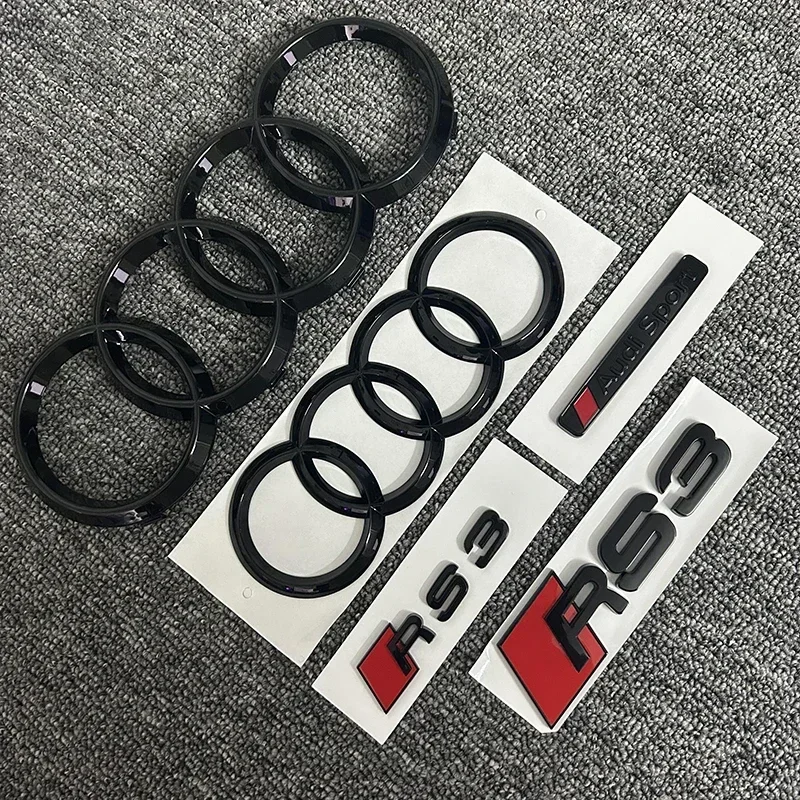AUDI RS3 Sport Emblem 4-Ring Logo ABS Black Car Hood Front Grill Rear Trunk Badge Sticker for AUDI RS3 2016-2020
AUDI RS3 Sport Emblem 4-Ring Logo ABS Black Car Hood Front Grill Rear Trunk Badge Sticker for AUDI RS3 2016-2020